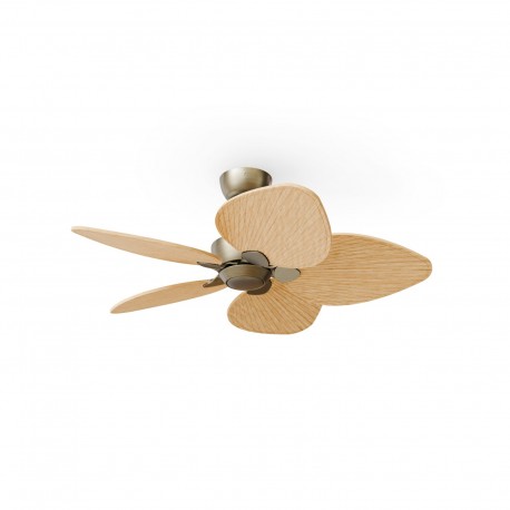 Ventilador de Techo Sulion Alma S Latón 5 palas Madera Clara Sin luz