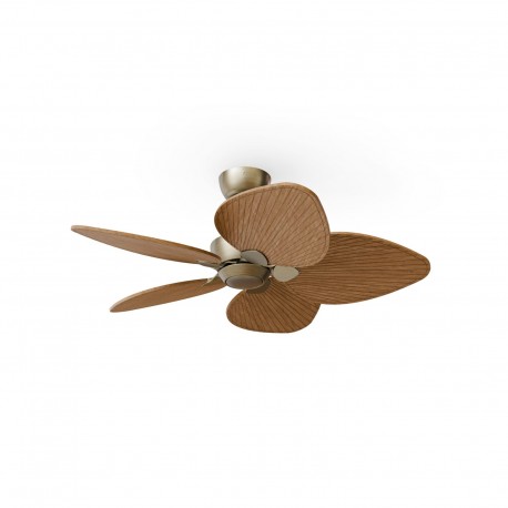 Ventilador de Techo Sulion Alma S Latón 5 palas Madera Media Sin luz