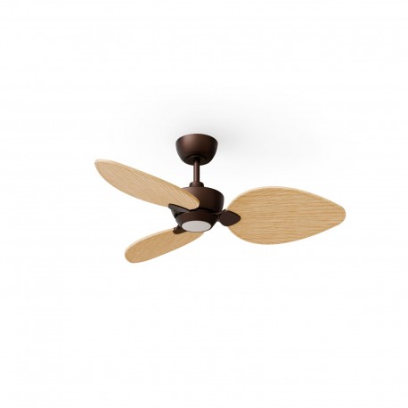 Ventilador de Techo Sulion Alma S Marrón 3 palas Madera Clara Con luz