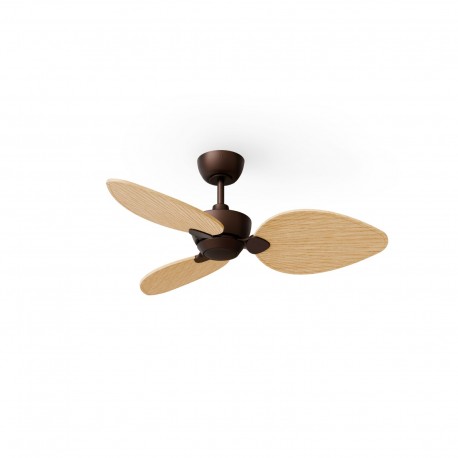 Ventilador de Techo Sulion Alma S Marrón 3 palas Madera Clara Sin luz