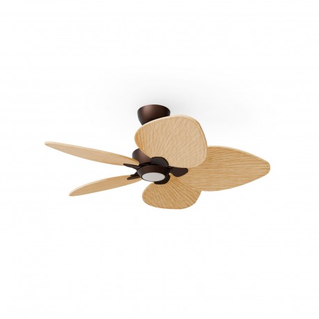 Ventilador de Techo Sulion Alma S Marrón 5 palas Madera Clara Con luz