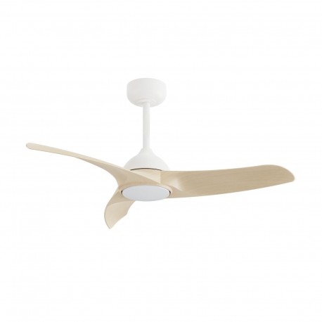 Ventilador de Techo Sulion Diehl M 107cm Blanco/Madera 3 palas Con luz