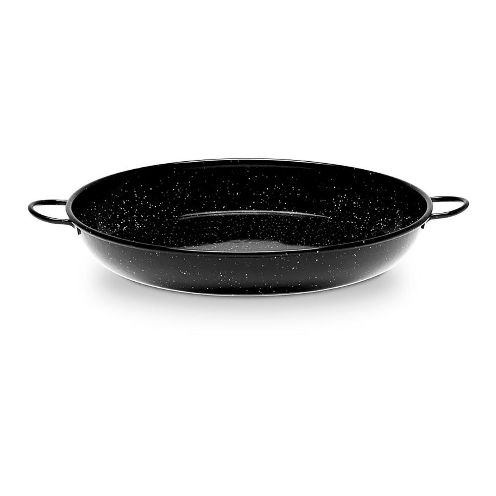 Vaello Cazuela esmaltada acero laminado negro Ø34 cm apta horno