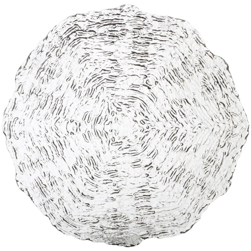 Avet Fuente Redonda de Vidrio/Cristal, Colección Anna, con un diámetro de 37 cm y 2.5 cm de altura - Pack de 6 Unidades