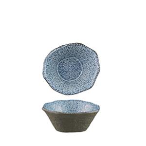 SUMMA Oyster Granilla Bol - Colección Oyster, Gres Vitrificado, Azul-Negro, 10 cm (6 Unidades)