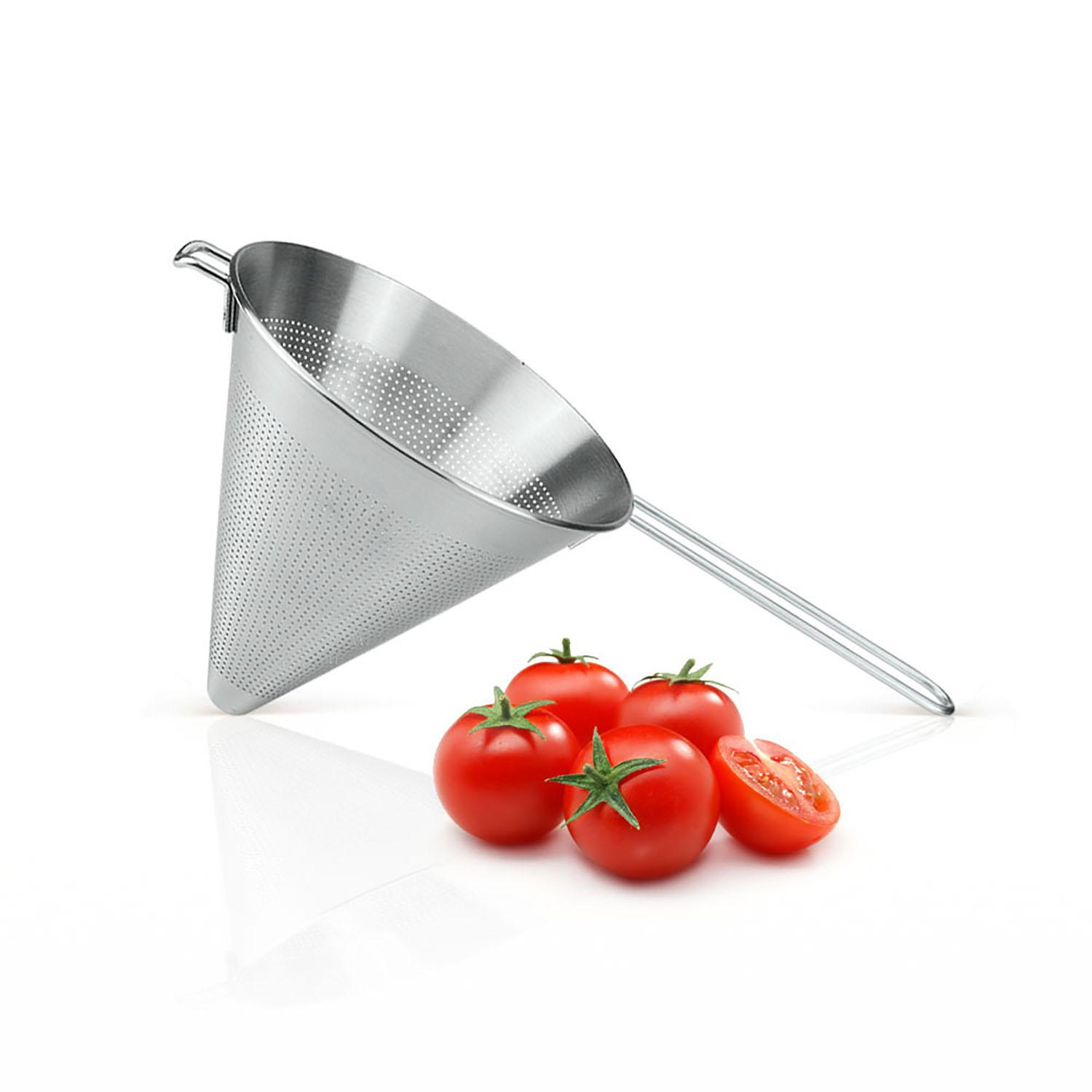 Metaltex Colador chino inoxidable Ø14 cm, cuerpo y mango de acero inoxidable