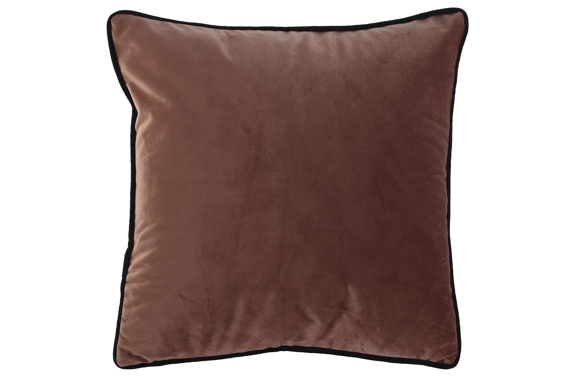 DKD Home Decor Cojín Decorativo para Salón y Dormitorio en Terciopelo Rosa Palo 45x45x15 cm Estilo Chic Colección Velvet23 con Cremallera