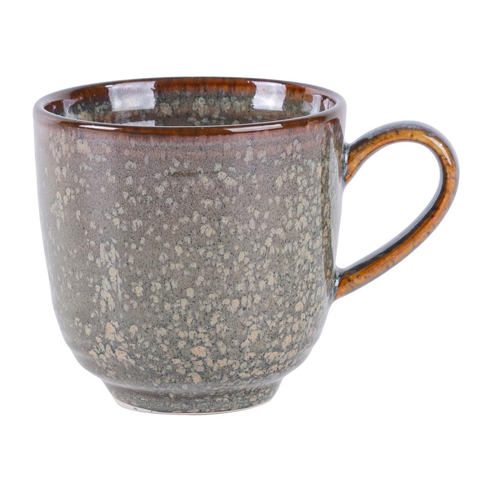 Avet Mug 250 ml, Pack de 6 Mugs Colección Gris Antique, Esmaltado Reactivo Brillante, Cada Uno Único e Irrepetible