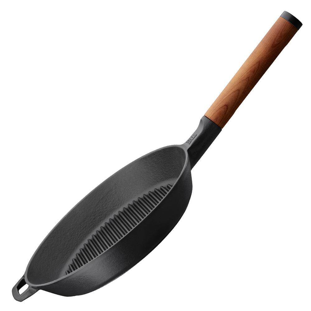 Fiskars Sartén-Grill Hierro Fundido Norden 26 cm Thermium™ Antiaadherente Inducción hasta 270ºC