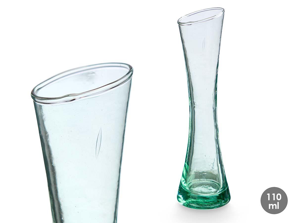 Giftdecor Violetero de Vidrio Reciclado Cilindro 110 ml, 5.5x20x5.5 cm (24 Unidades)